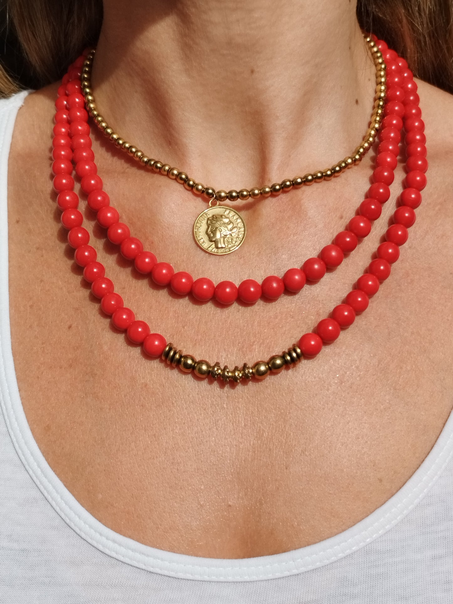Collar Oro Moneda Francesa