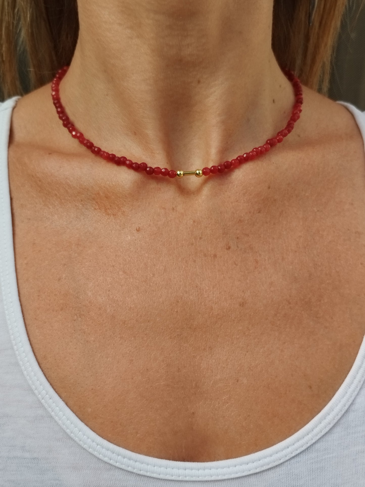 Collar Jade Rojo