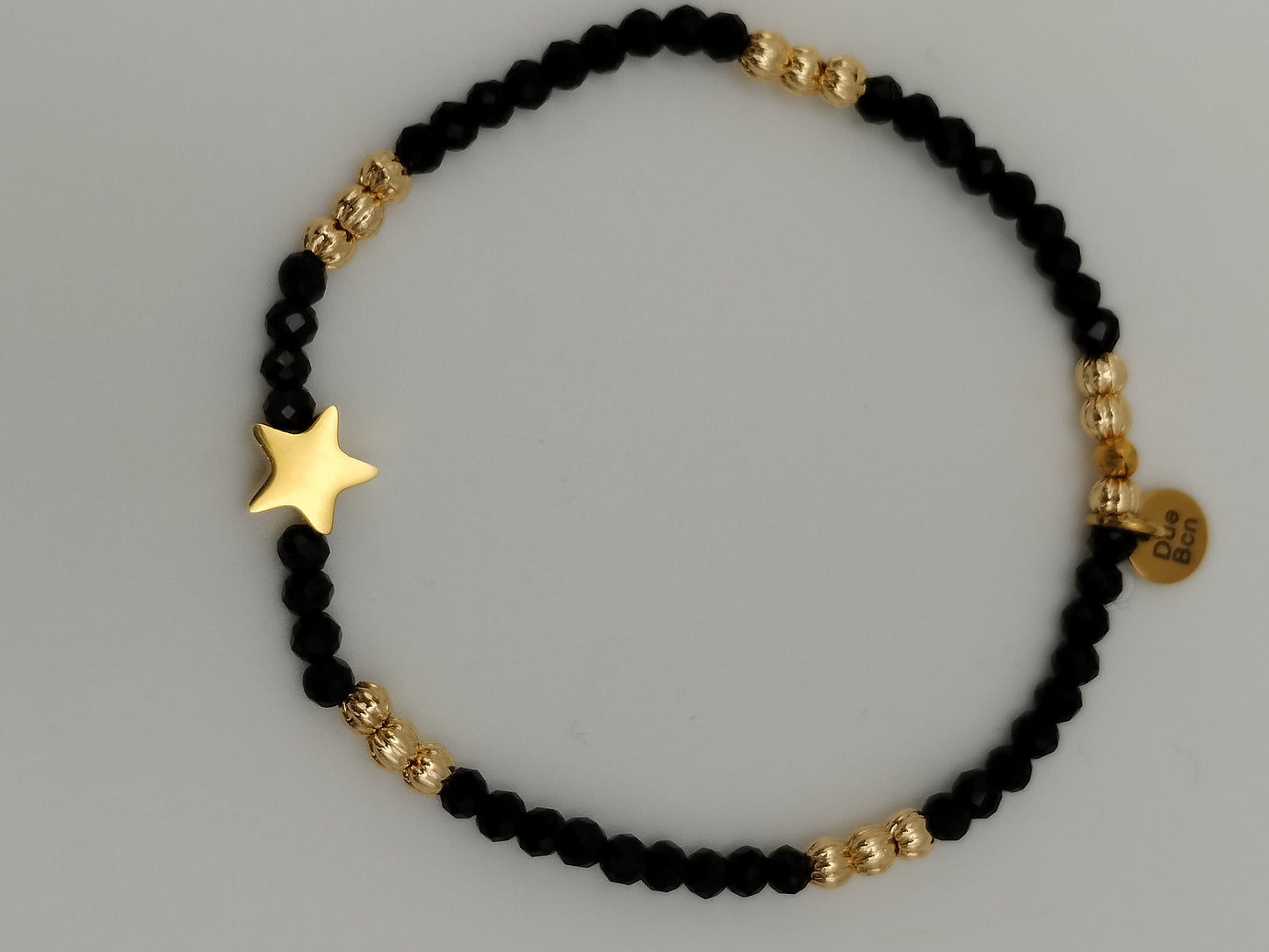 Pulsera Espinela Negra con Estrella